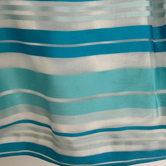Lilly Pulitzer Blossom Strapless Blue Stripe Slanted Side Pockets Mini SilkDress - Picture 7 of 14